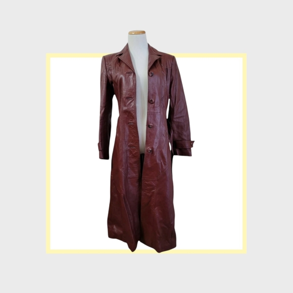 Wilsons Leather Brown Long Jacket - Picture 2 of 5